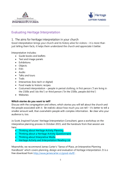 Evaluating Heritage Interpretation