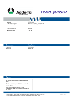 Product Specification