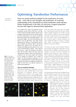 Optimising Transfection Performance