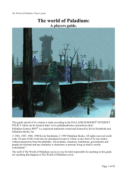 The world of Paladium - The Neverwinter Vault