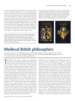 Medieval British philosophers (article in BAR 17