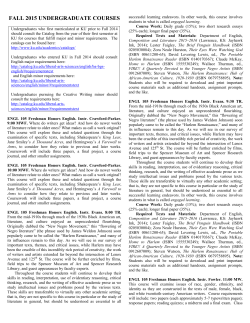 Fall - KU English Department