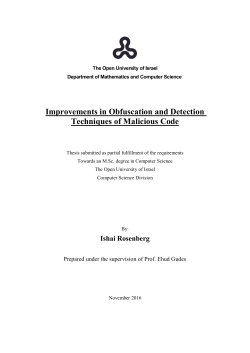 Improvements in Obfuscation and Detection Techniques of