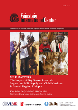 MILK MATTERS The Impact of Dry Season Livestock Support on