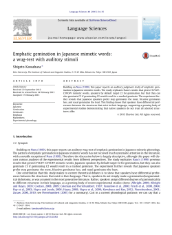 Emphatic gemination in Japanese mimetic words: a