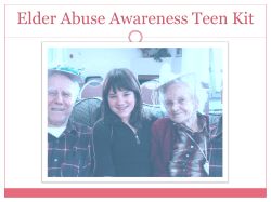 Elder Abuse Awareness Teen Kit