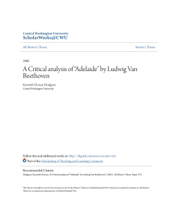 A Critical analysis of &ldquo;Adelaide&rdquo; by Ludwig Van Beethoven