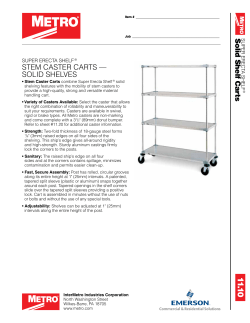 STEM CASTER CARTS &mdash; SOLID SHELVES S o lid S