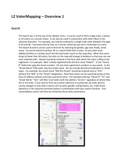 L2 VoterMapping &ndash; Overview 1