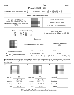 Percent - Free Math Program