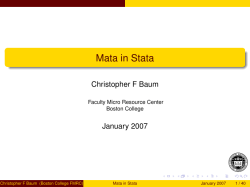 Mata in Stata - Boston College
