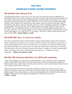 Fall 2014  - Skidmore College