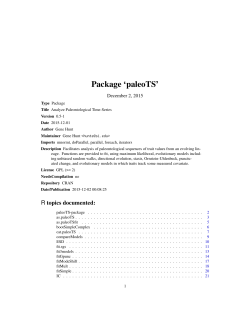 Package `paleoTS`