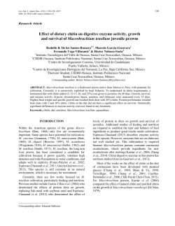 Effect of dietary chitin on digestive enzyme activity, growth and