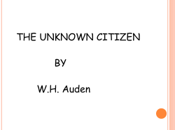THE UNKNOWN CITIZEN