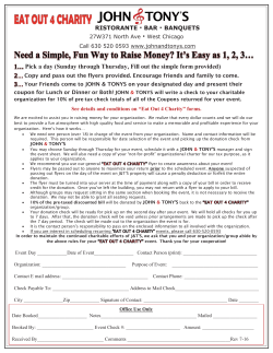 Pick a day (Sunday through Thursday, Fill out the simple form