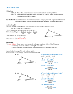 10.5B Law of Sines