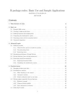 R package rodeo: Basic Use and Sample Applications