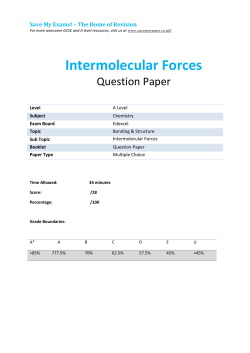 Intermolecular Forces