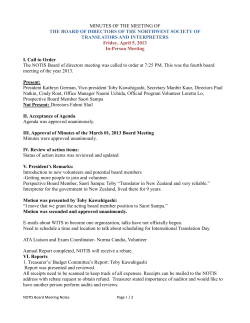 Minutes of the meeting of 4-5-2013