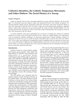 Collective Identities, the Catholic Temperance Movement, and