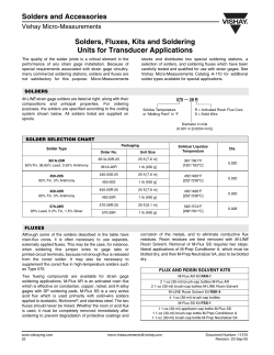 Solders, Fluxes, Kits and Soldering Units for Transducer
