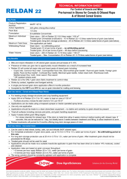 reldan 22 - Dow AgroSciences UK Ltd
