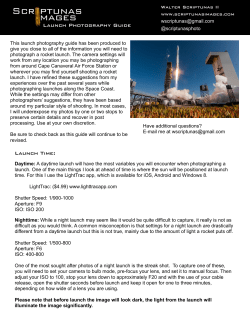 Launch Photography Guide