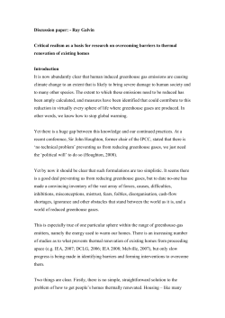 Discussion paper: - Ray Galvin Critical realism as a basis for