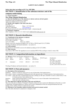 SECTION 1: Identification of the substance/mixture and