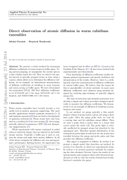 Direct observation of atomic diffusion in warm rubidium ensembles