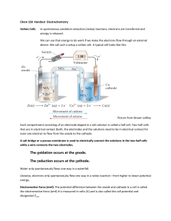 The oxidation occurs at the anode. The reduction occurs at the