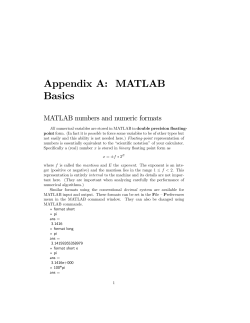 Appendix A: MATLAB Basics