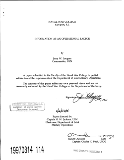 Information as an Operational Factor [open pdf