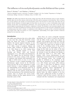 Theinfluenceofviscoushydrodynamicsonthefishlateral