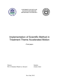 Implementation of Scientific Method in Treatment Theme
