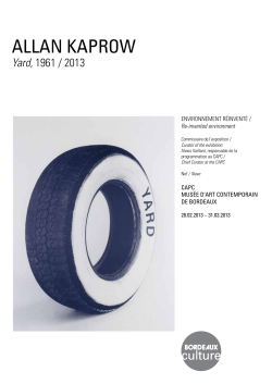 aLLan KaproW - CAPC mus&eacute;e d`art contemporain de Bordeaux