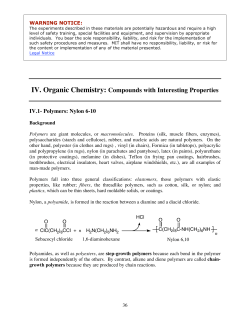 IV. Organic Chemistry: Compounds with Interesting Properties