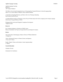applied language learning v8 - Defense Language Institute Foreign