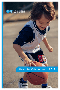 Healthier Kids Journal - Blue Cross and Blue Shield of Louisiana