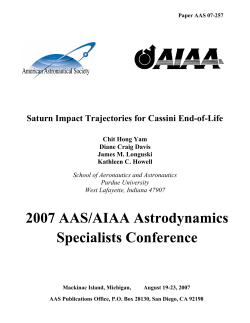 Saturn Impact Trajectories for Cassini End-of-Life