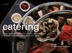 view catering menus - The Ritz