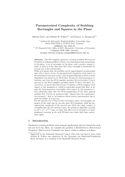 Parameterized Complexity of Stabbing Rectangles and Squares in