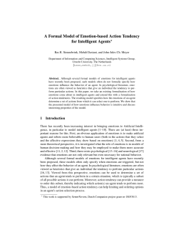 A Formal Model of Emotion-based Action Tendency for Intelligent