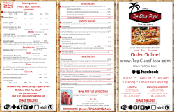 Order Online! - Top Class Pizza