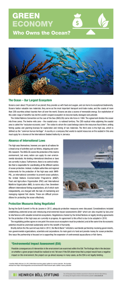 The Ocean &ndash; Our Largest Ecosystem *Environmental Impact