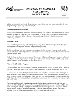 Follow a Good Training Program