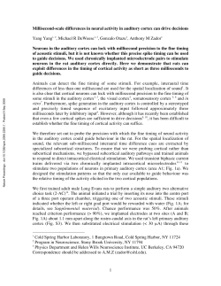 1 Millisecond-scale differences in neural activity in auditory cortex
