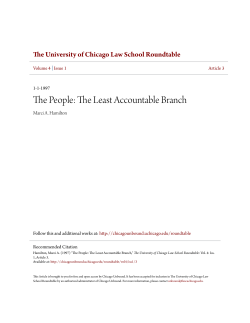 The People: The Least Accountable Branch