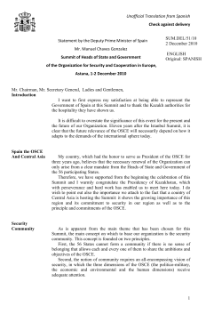 1 Unofficial Translation from Spanish Check against delivery
